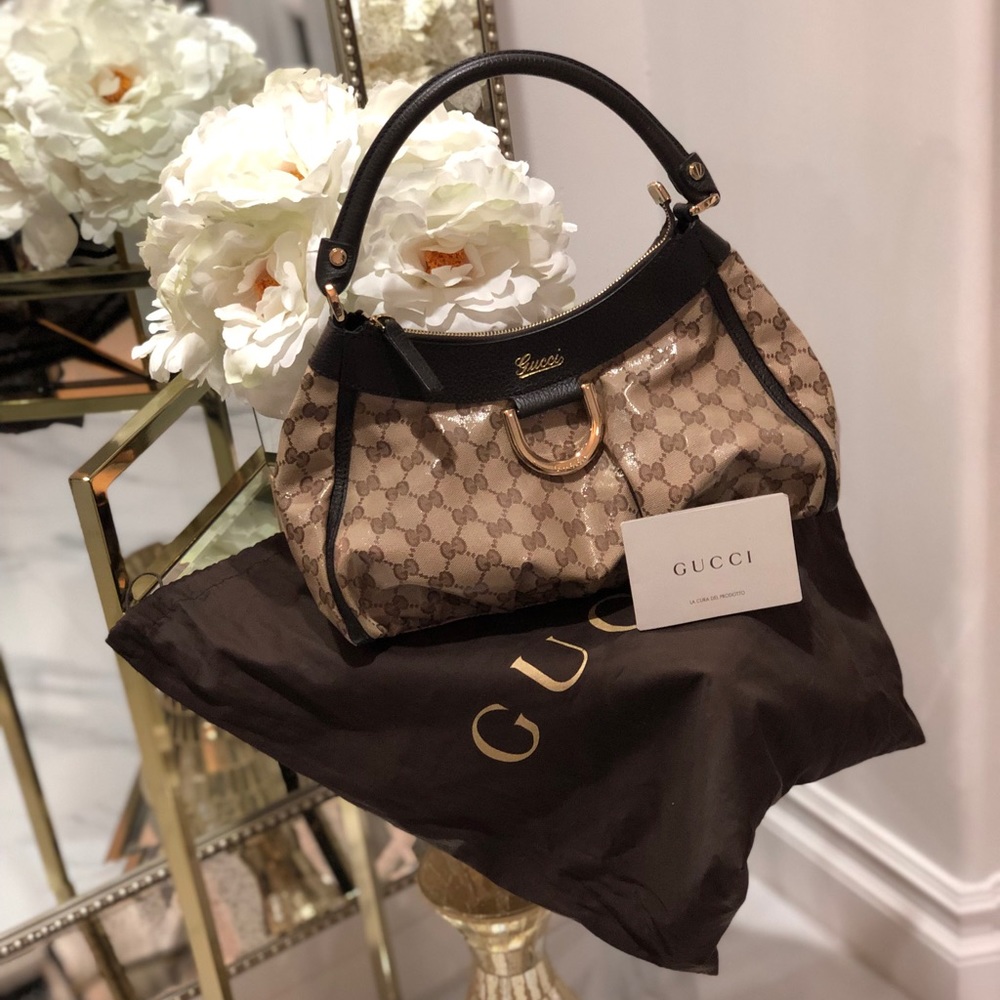 Authentic Gucci Guccisima Crystal small tote.